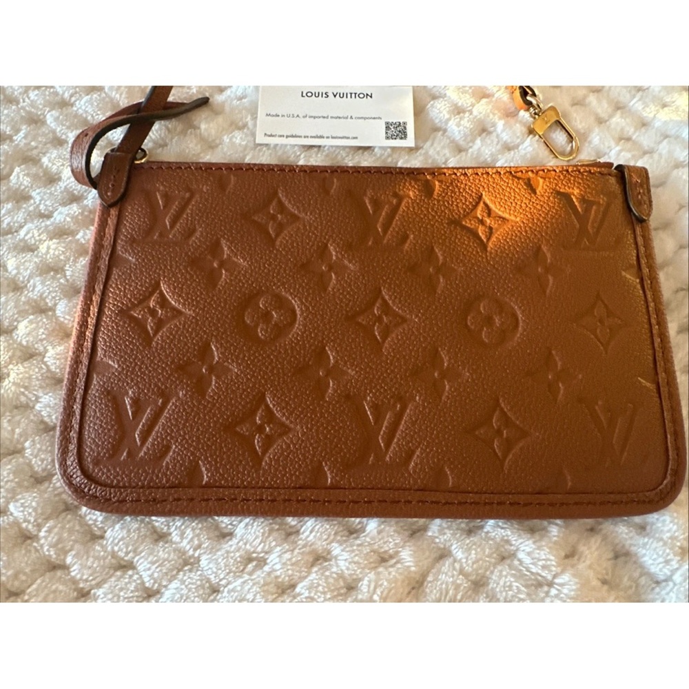 Louis Vuitton Cognac Embossed Monogram Leather Wristlet - Picture 2 of 9